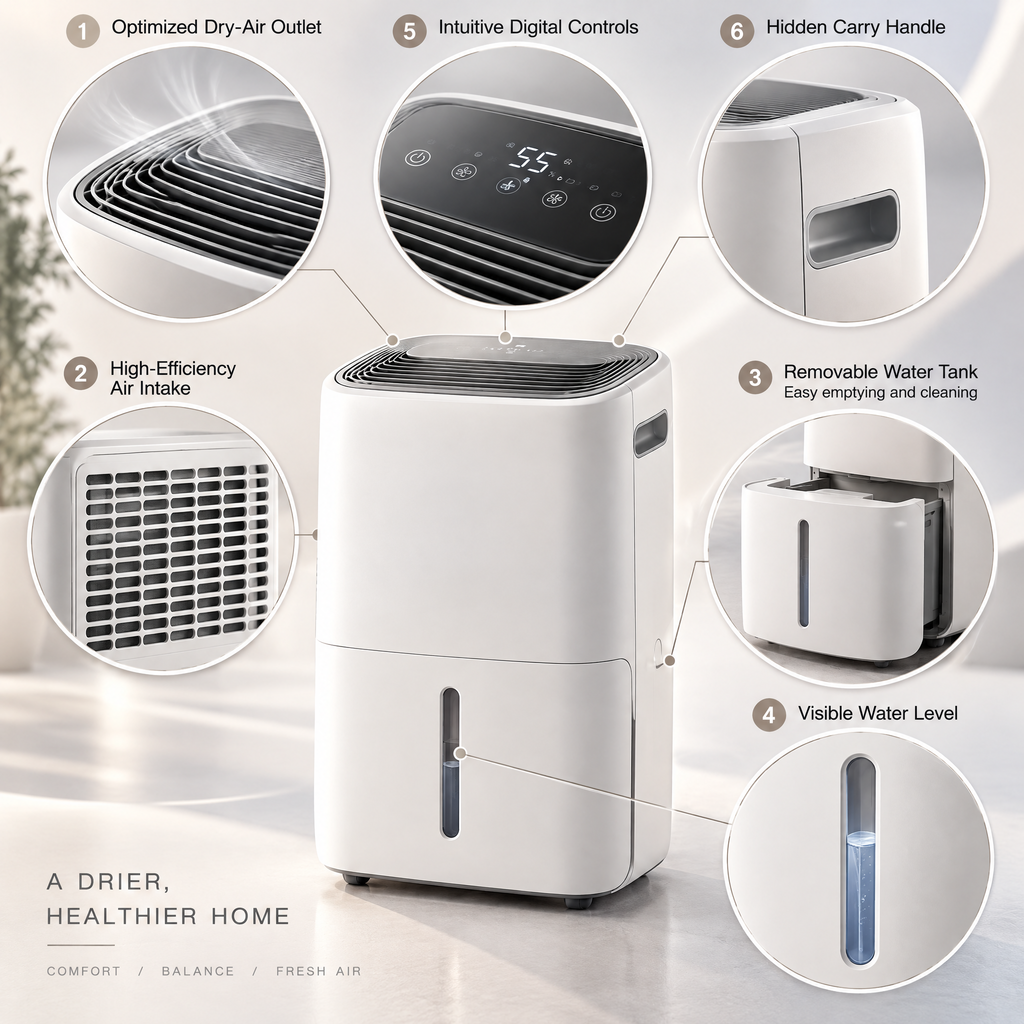 Velmorent™ Compact Dehumidifier